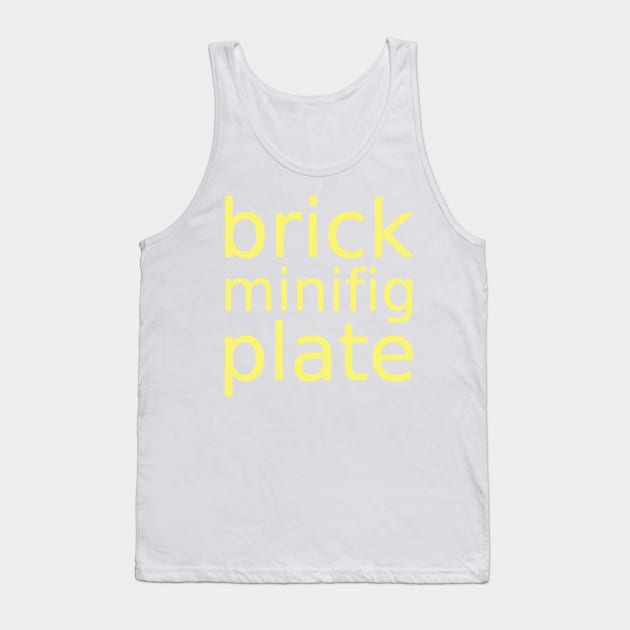 brick minifig plate Tank Top by ChilleeW